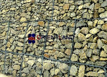 Flexible Tough Woven Mesh Gabion Wall Baskets For River And Canal Training Works