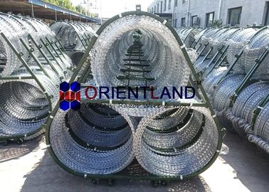 Concertina Razor Wire Fence For Rapid Deployment System 2.5mm Diameter Triple Strand