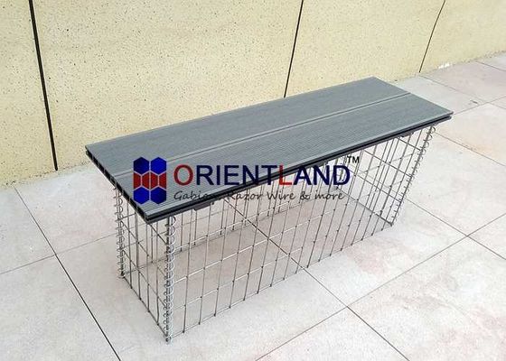 Garden Wire Box Stone Box Teak WPC 3.5mm Gabion Bench Seat