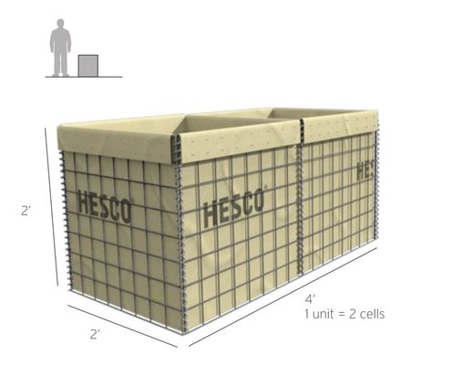 4mm Immediate Flood Control Hesco Defensive Barriers